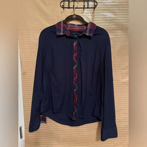 TOMMY HILFIGER~NAVY SHIRT~NWOT~LG